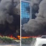 Arnavutköy’de fabrika bahçesinde korkutan yangın